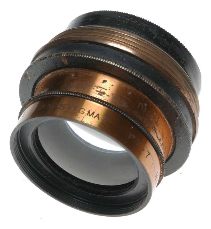 Aldis Anastigmat No.7 F7.7 Vintage Brass Plate Camera Lens