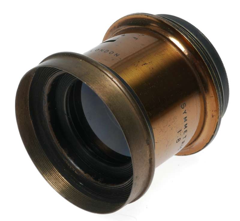 Ross Symmetric Anastigmat 1:8 F:9 In. Plate Bellows Camera Brass Lens