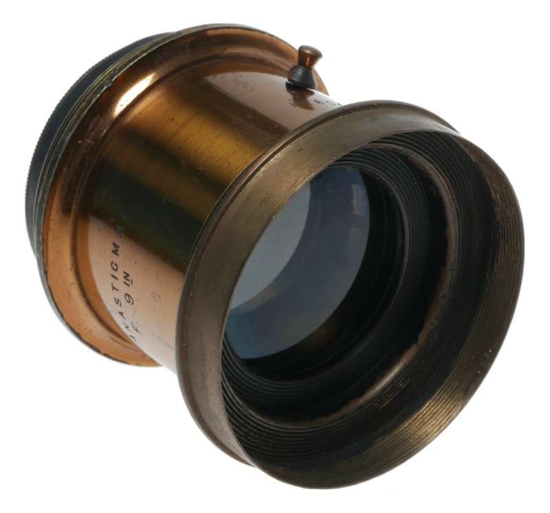 Ross Symmetric Anastigmat 1:8 F:9 In. Plate Bellows Camera Brass Lens