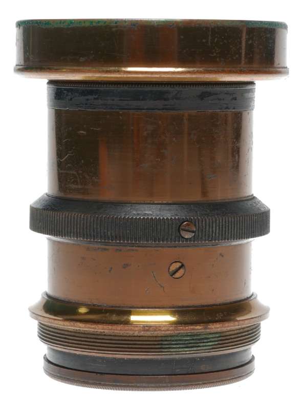 Vintage Brass Early Photography Camera Lens Film Plate Box Bellows