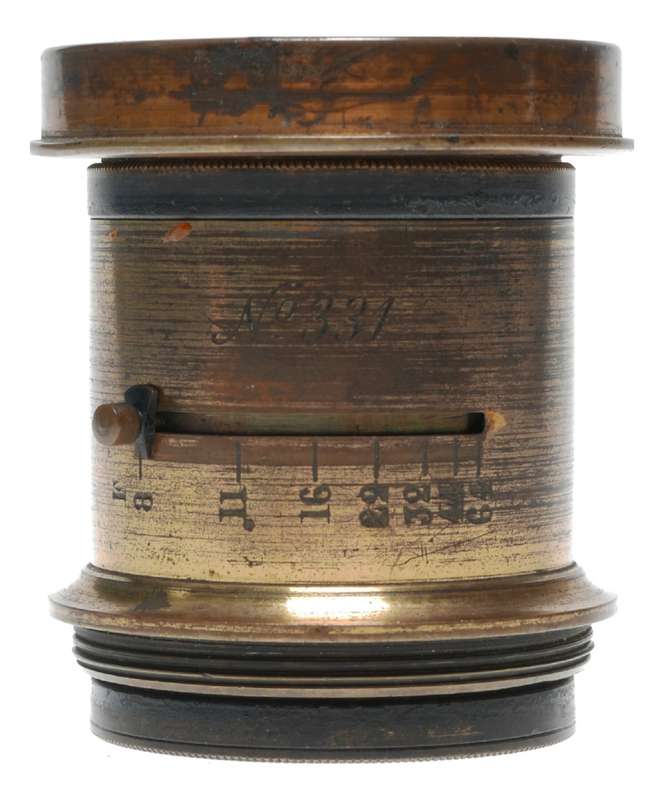 Vintage Brass Camera Lens Early Photography Film Plate Box Bellows
