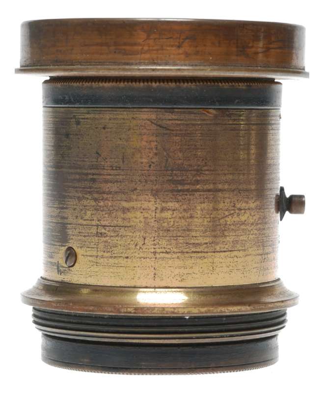 Vintage Brass Camera Lens Early Photography Film Plate Box Bellows