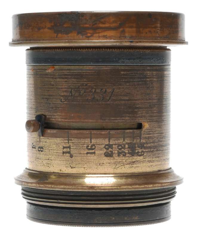Vintage Brass Camera Lens Early Photography Film Plate Box Bellows
