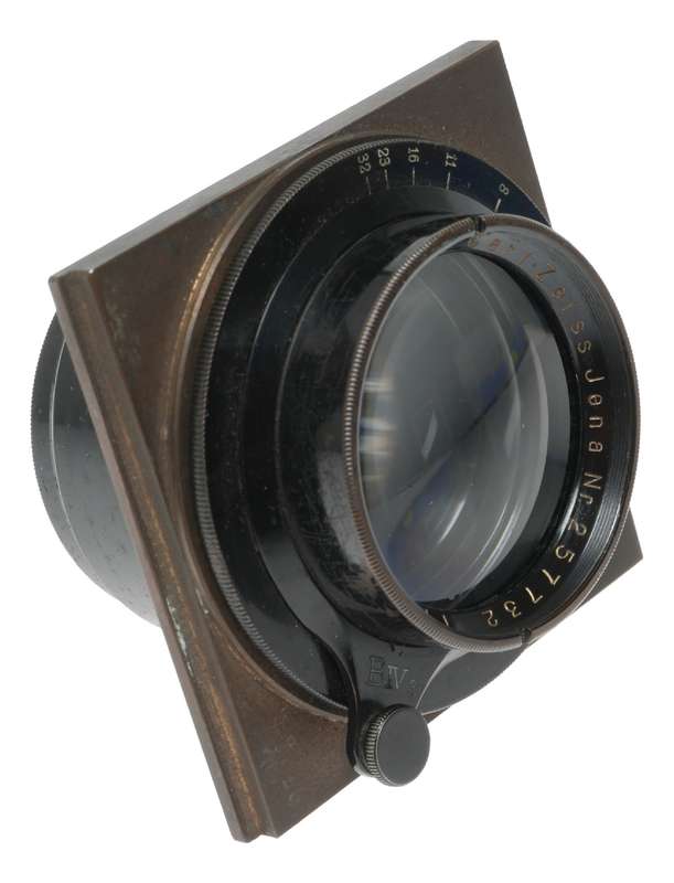 Carl Zeiss Jena Triotar 1:4.5 F=15cm Camera Brass Lens BIV3 Early