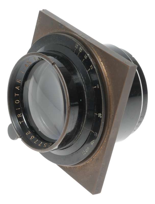 Carl Zeiss Jena Triotar 1:4.5 F=15cm Camera Brass Lens BIV3 Early