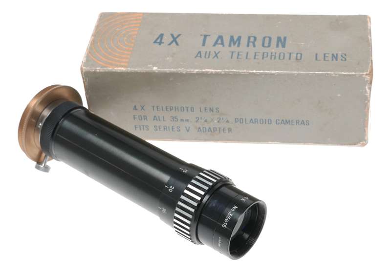 Tamron 4x Aux.Tele Photo Lens 35mm Polaroid Camera Series V Adapter