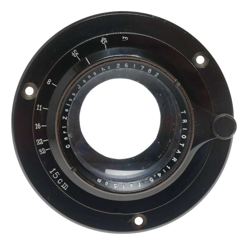 Carl Zeiss Jena Triotar 1:4.5 f=15cm Camera Brass Lens