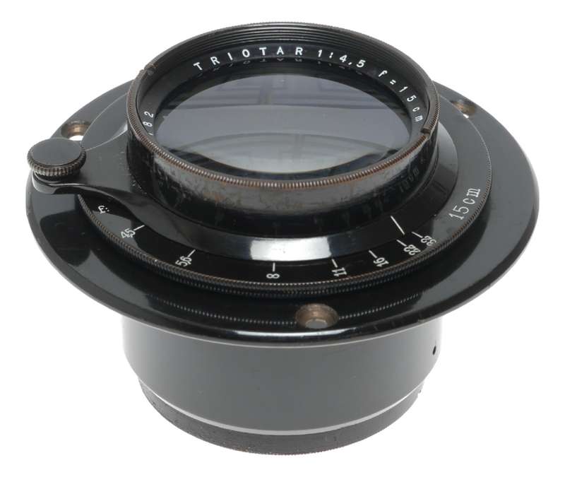 Carl Zeiss Jena Triotar 1:4.5 f=15cm Camera Brass Lens