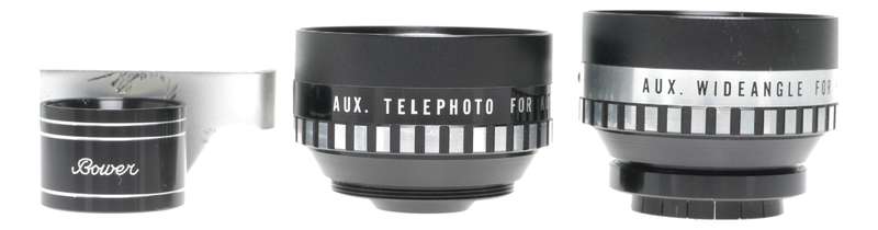 Kodak Inst. Lens Set Bower Telephoto, Wide Angle & Tele-wide Finder