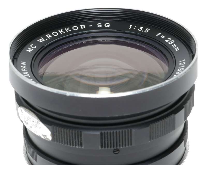 Minolta Wide Angle Rokkor SG 1:3.5 f=28mm Prime Camera Lens