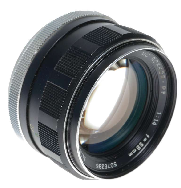 Minolta MC Rokkor PF 1:1.4 f=58mm SLR Camera Prime Fast Lens