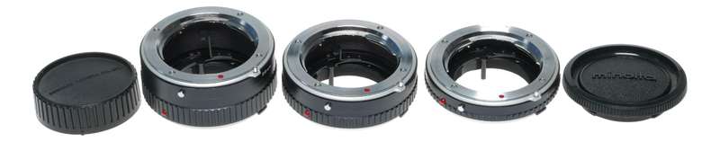 Minolta MC/MD Camera Lens Extension Tubes 14 21 28mm