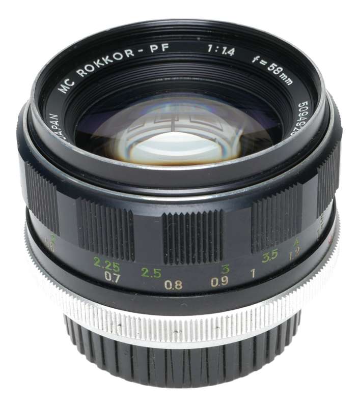 Minolta MC Rokkor PF Prime Fast Lens 1:1.4 f=58mm for SLR Camera