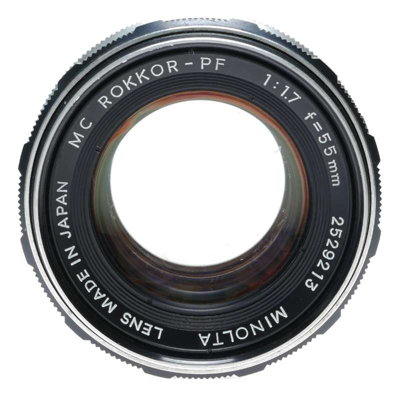 Minolta MC Rokkor PF 1:1.7 f=55mm SLR Prime Fast Camera Lens