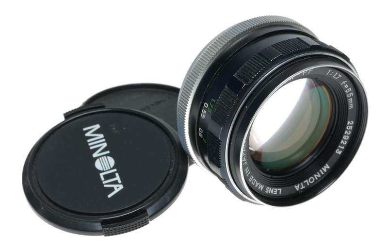 Minolta MC Rokkor PF 1:1.7 f=55mm SLR Prime Fast Camera Lens