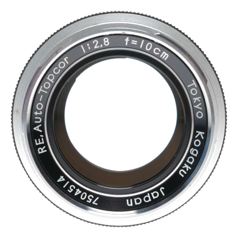 Topcon 1:2.8 f=10cm RE. Auto-Topcor Telephoto Exakta Camera Lens