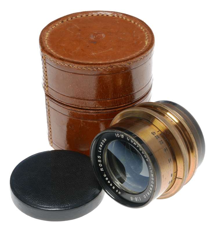 Ross London 10 Inch Compound Homocentric 1:6.8 Camera Brass Lens