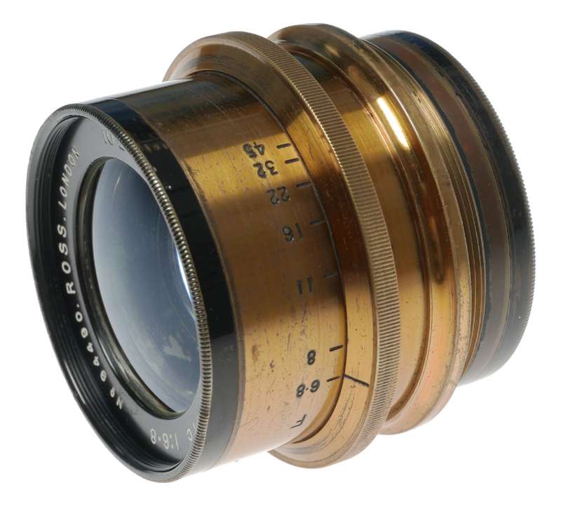 Ross London 10 Inch Compound Homocentric 1:6.8 Camera Brass Lens