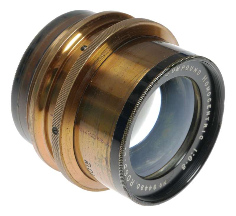 Ross London 10 Inch Compound Homocentric 1:6.8 Camera Brass Lens