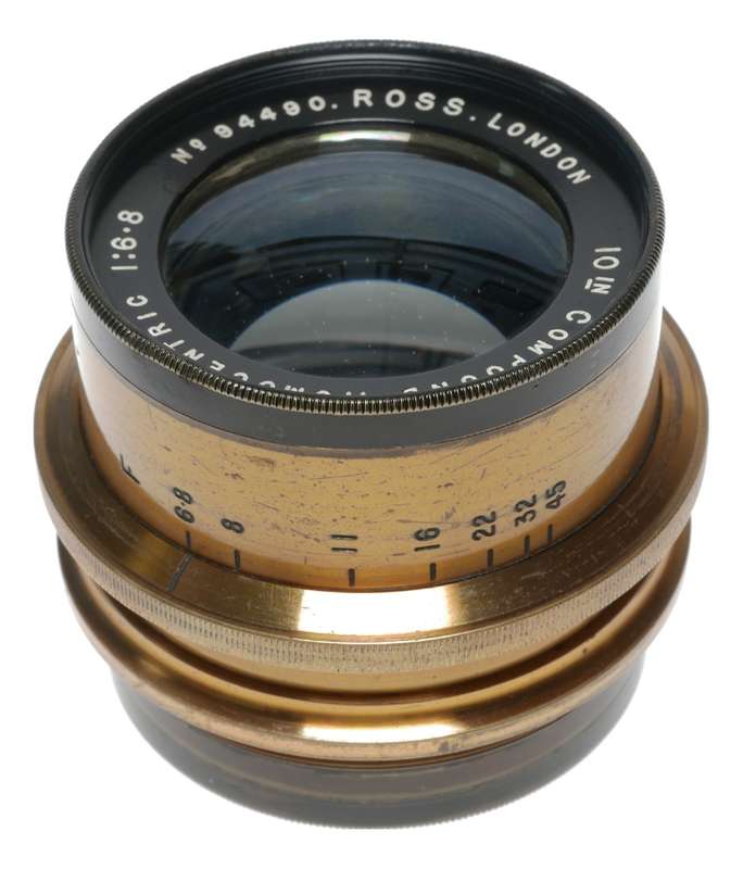 Ross London 10 Inch Compound Homocentric 1:6.8 Camera Brass Lens