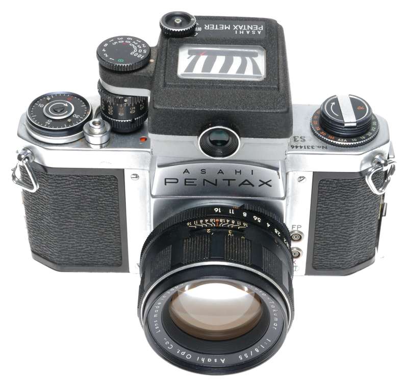 Asahi Pentax S3 SLR Film Camera Version 2 Light meter 1:1.8/55 Lens