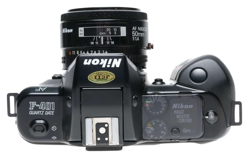 Nikon F-401 AF Quartz Date Film SLR Camera 1.4/50mm 3.5-4.5/28-85mm Zoom Lens