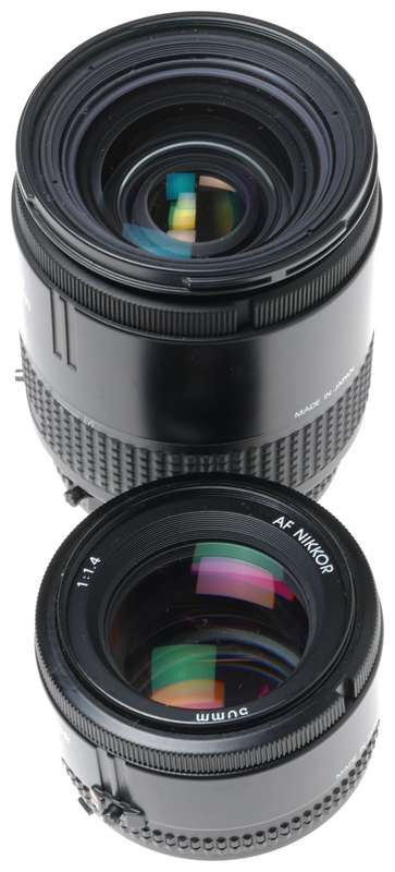 Nikon F-401 AF Quartz Date Film SLR Camera 1.4/50mm 3.5-4.5/28-85mm Zoom Lens