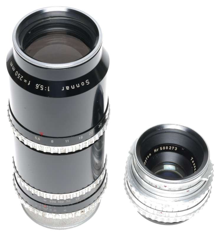 Hasselblad 1600F Camera Zeiss Opton Tessar 2.8/80mm Sonnar 5.6/250mm Lens