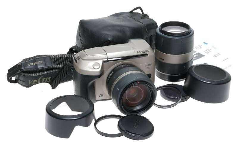 Minolta Vectis S-1 Camera 22-80mm Lens 80-240mm Apo