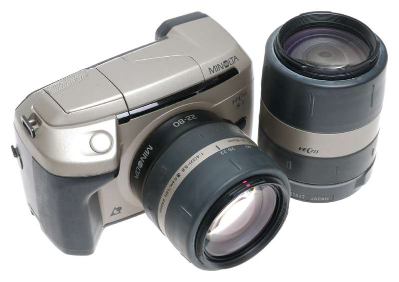 Minolta Vectis S-1 Camera 22-80mm Lens 80-240mm Apo