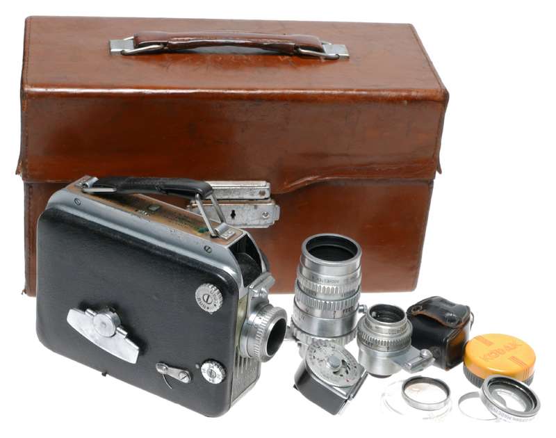 Cine-Kodak Magazine 8 Film Camera Lenses Accessories Case