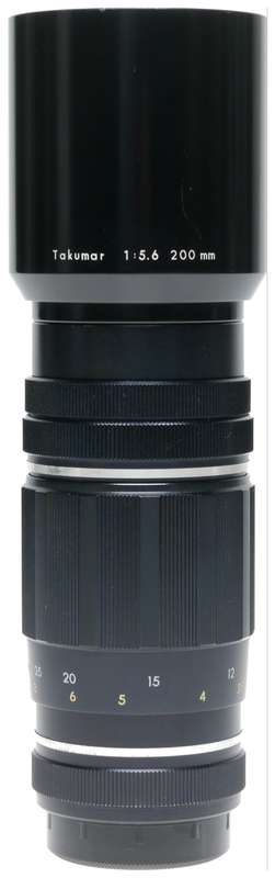 Asahi Takumar 5.6/200mm Telephoto Pentax Camera Lens Shade Hood