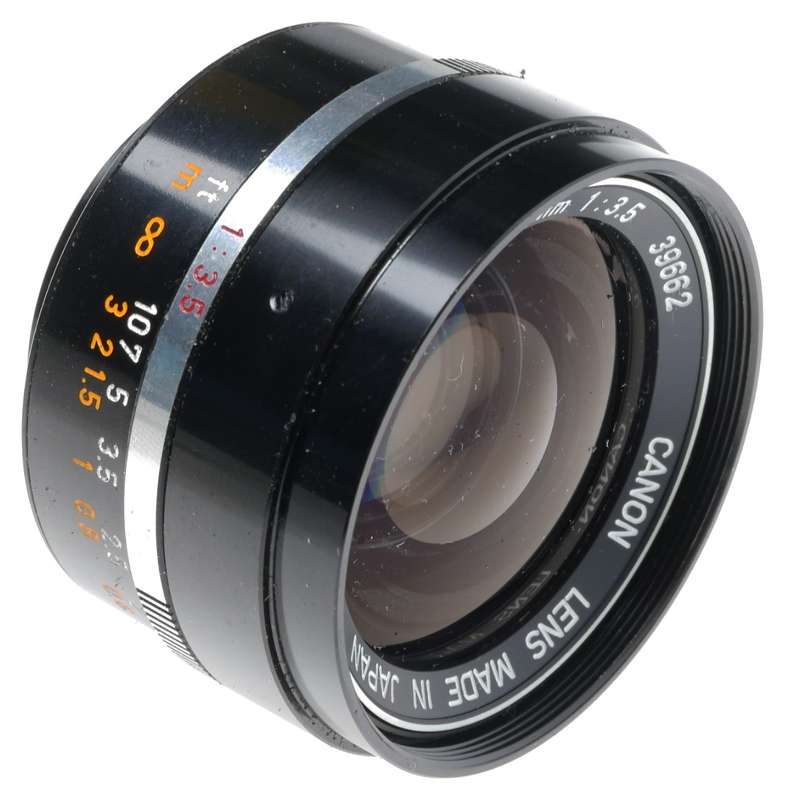 Canon EX Lens 35mm 1:3.5 Wide Angle for EXEE 35mm SLR Camera