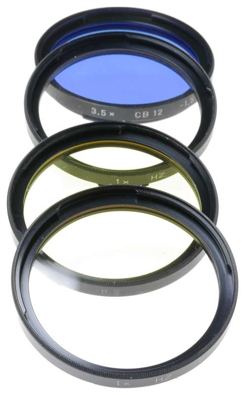 Hasselblad set of 4 Bay 50 camera lens filters HZ CB12 1,5 various