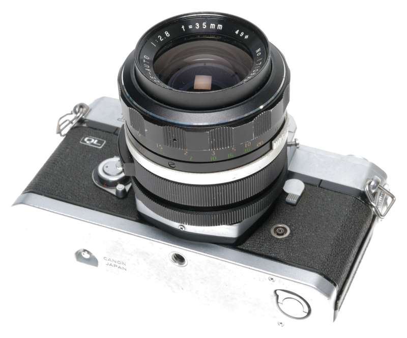 Canon FT QL 35mm SLR Camera Soligor Wide-Auto 1:2.8 35mm Lens