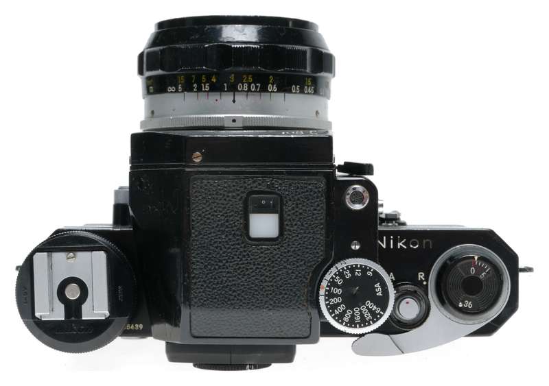 Nikon F Photomic Black SLR Camera Nikkor-N Auto 1:2.8 24mm Lens
