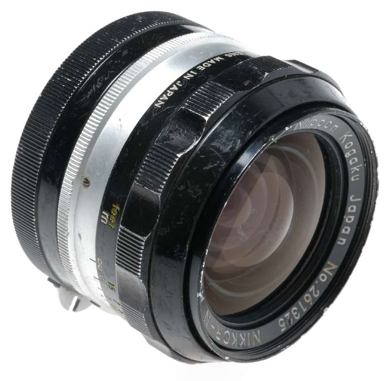 Nikon F Photomic Black SLR Camera Nikkor-N Auto 1:2.8 24mm Lens