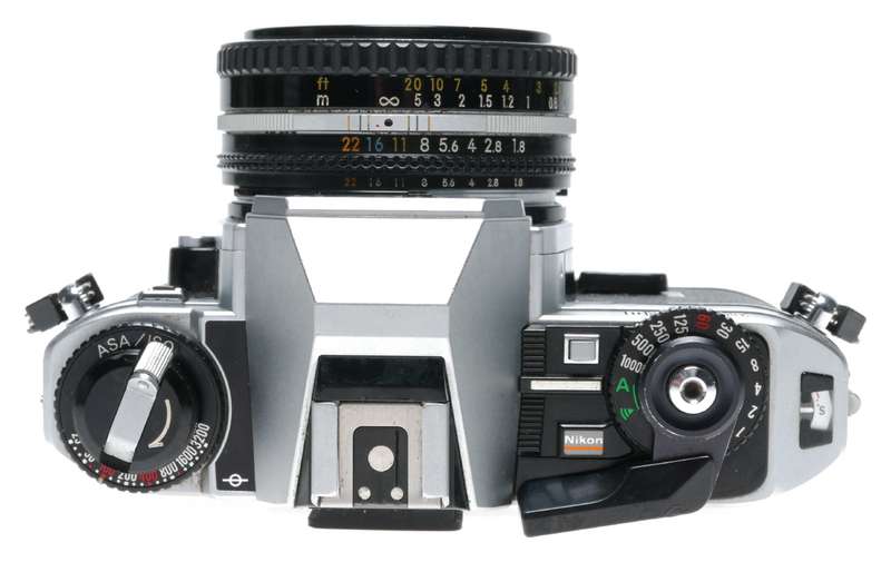 Nikon FG-20 35mm SLR Camera Lens Nikkor 1.8/50 Lens