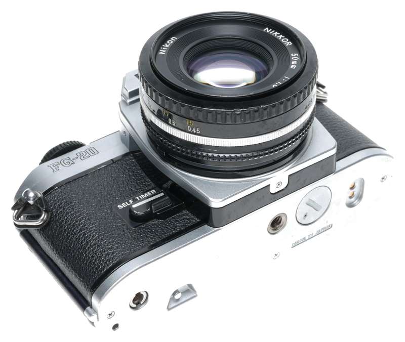 Nikon FG-20 35mm SLR Camera Lens Nikkor 1.8/50 Lens