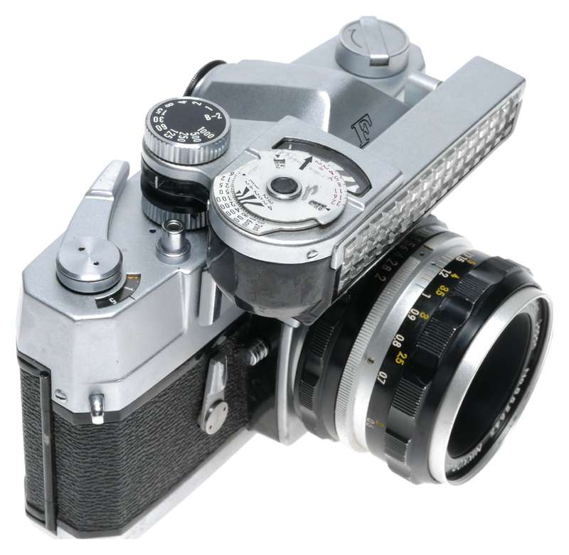 Nikon Nikkorex F Camera Mod.1 Selenium Meter Nikkor-H Auto 2/50 Lens