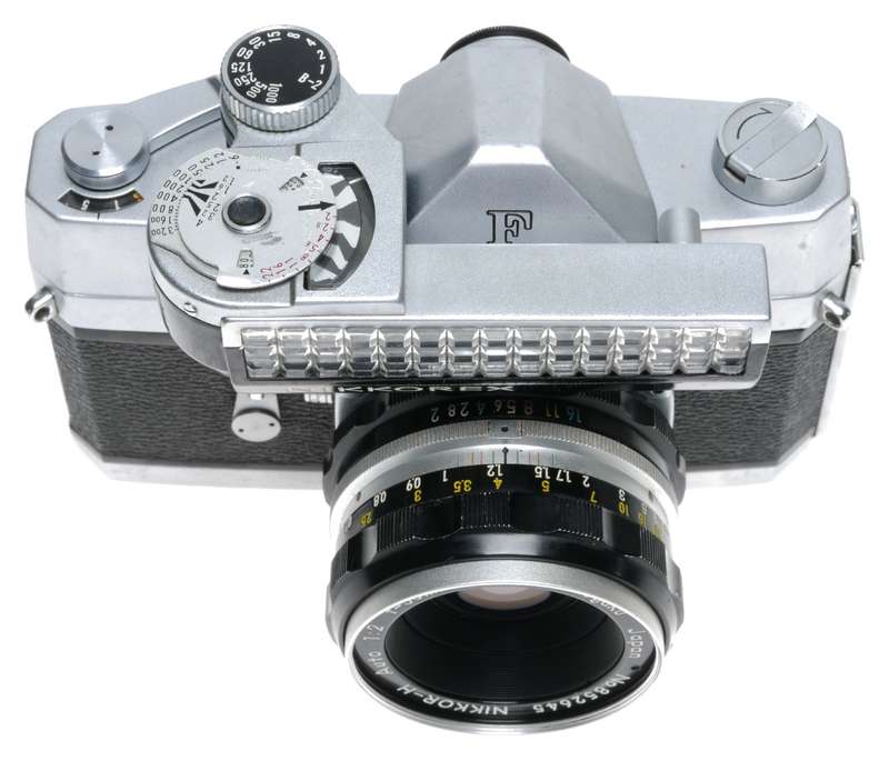 Nikon Nikkorex F Camera Mod.1 Selenium Meter Nikkor-H Auto 2/50 Lens
