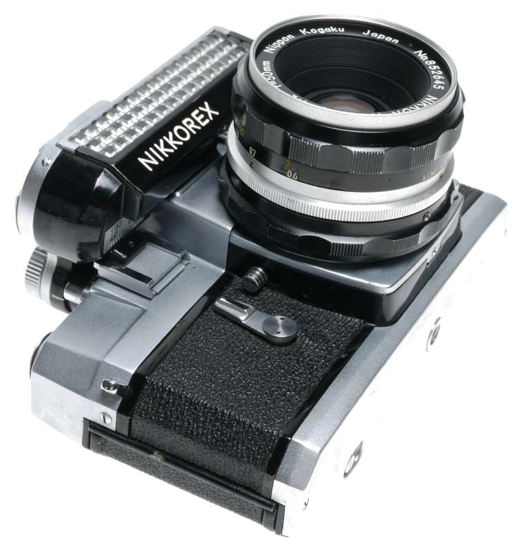 Nikon Nikkorex F Camera Mod.1 Selenium Meter Nikkor-H Auto 2/50 Lens