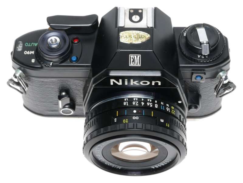 Nikon EM 35mm SLR Film Camera Series E Lens 1.8/50