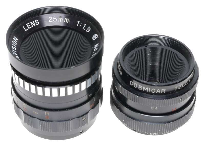 Cosmicar Television Lenses 1.9/25mm 1.8/25mm