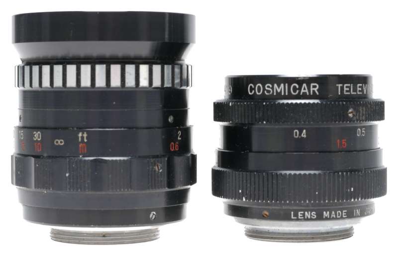 Cosmicar Television Lenses 1.9/25mm 1.8/25mm