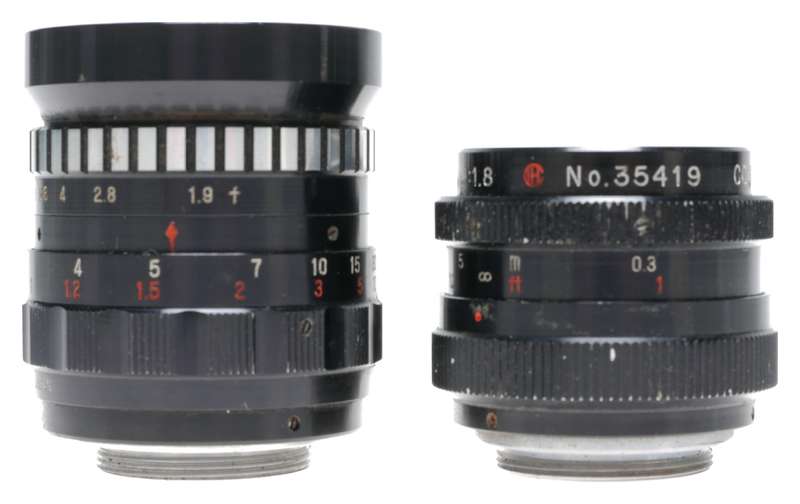 Cosmicar Television Lenses 1.9/25mm 1.8/25mm