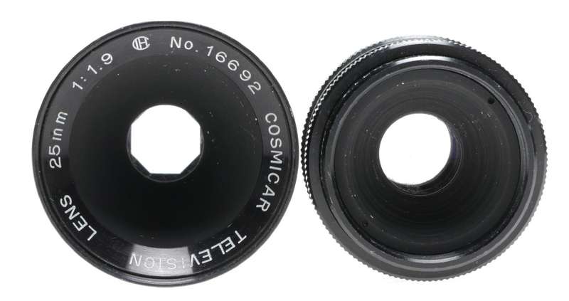 Cosmicar Television Lenses 1.9/25mm 1.8/25mm