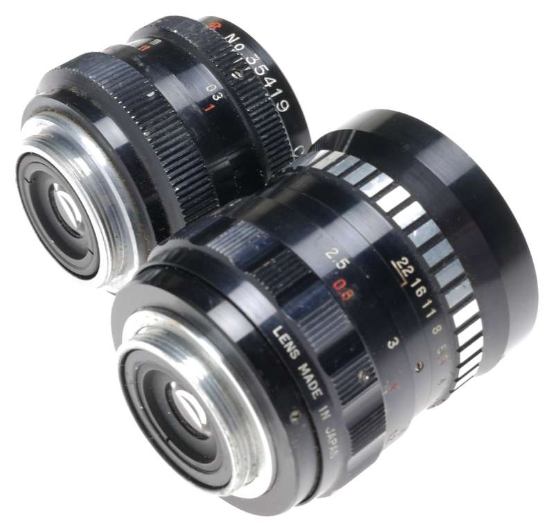 Cosmicar Television Lenses 1.9/25mm 1.8/25mm