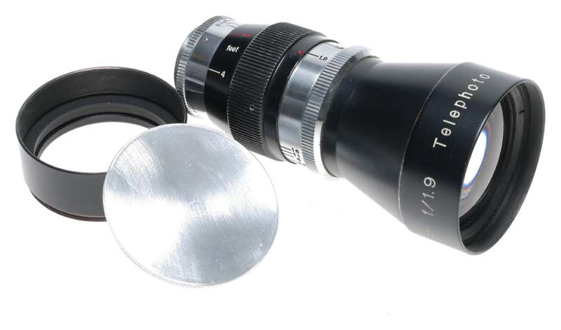 Cinetor 3 Inch f/1.9 Telephoto C-Mount Lens fits Bolex H16 Movie Camera