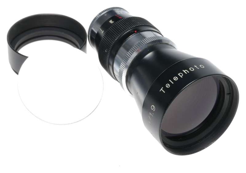 Cinetor 3 Inch f/1.9 Telephoto C-Mount Lens fits Bolex H16 Movie Camera